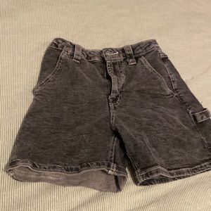 Black stretchy denim shorts